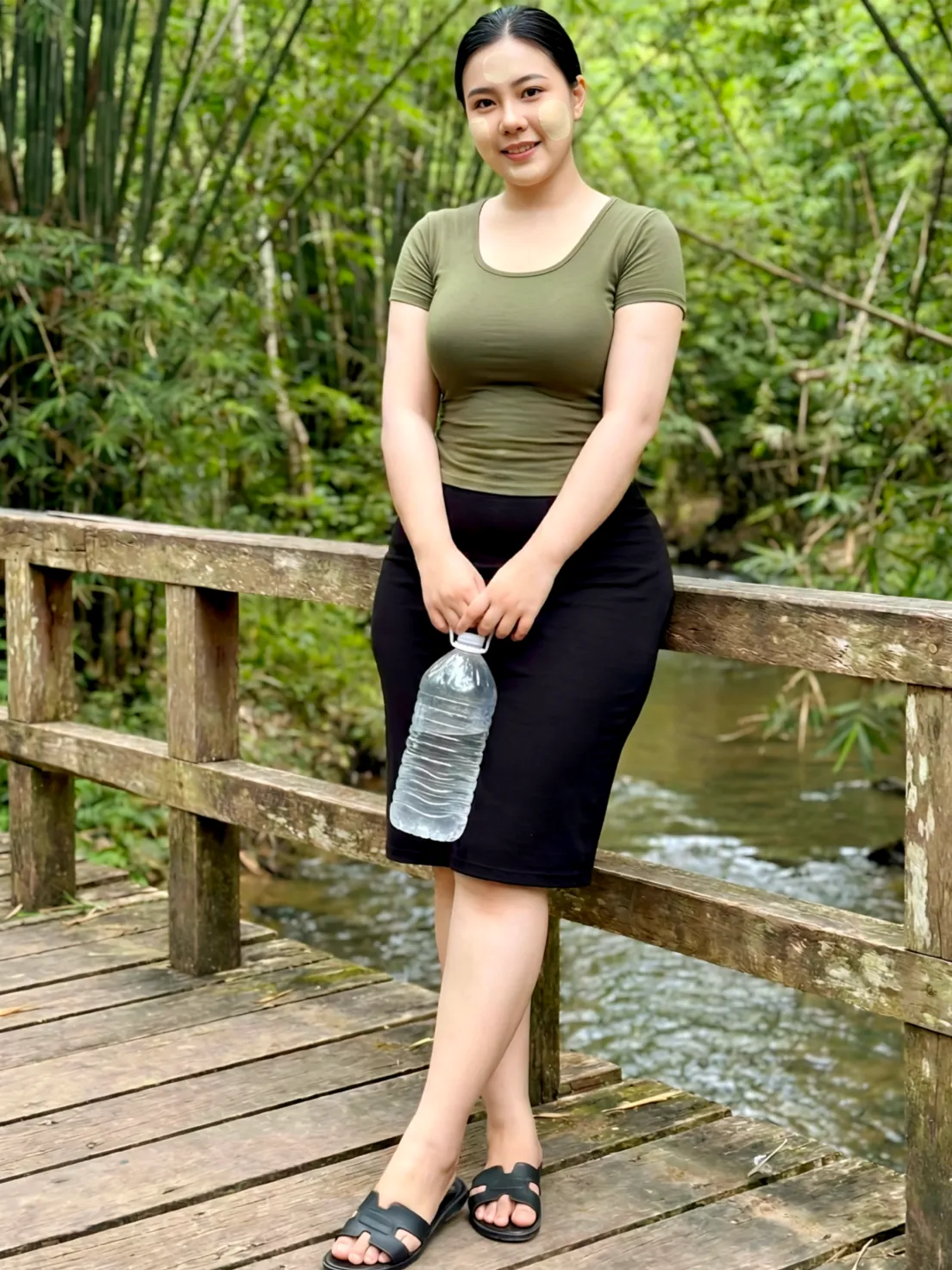 Modest traditional outfit in Village & Field Outfit Ideas setting, natural colors, soft daylight, family-friendly.