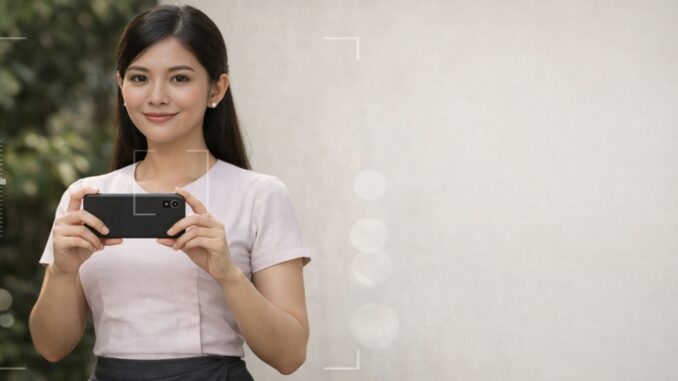 Phone Camera Settings for Clean Traditional Outfit